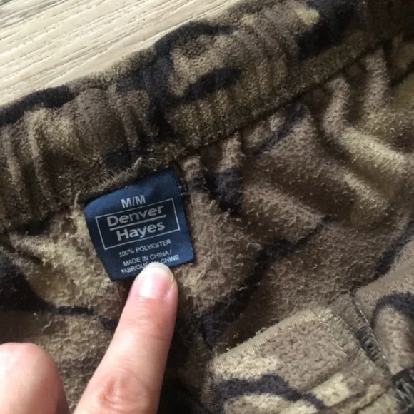 Denver Hayes Men's Brown Camouflage Joggers Panama Pants - Picture 4 of 9